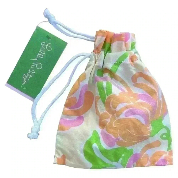 Lilly Pulitzer Drawstring Jewelry Gift Bag colorful pouch bright summer - Picture 1 of 4